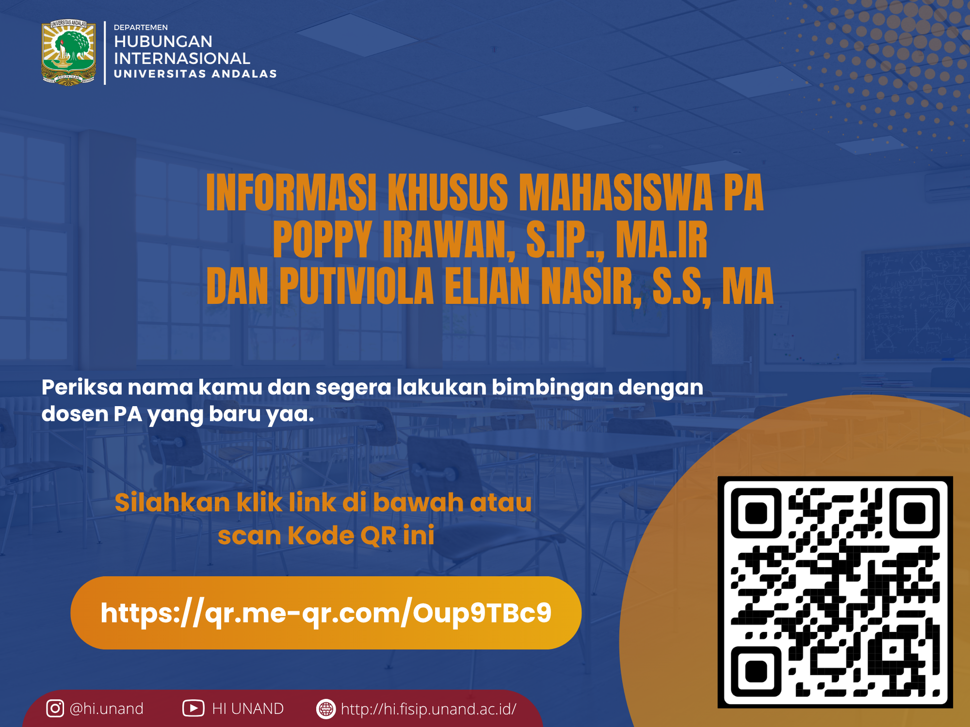 Perubahan Dosen PA: Apakah Kamu Bimbingan dengan Pak Poppy atau Ibu Putiviola?
