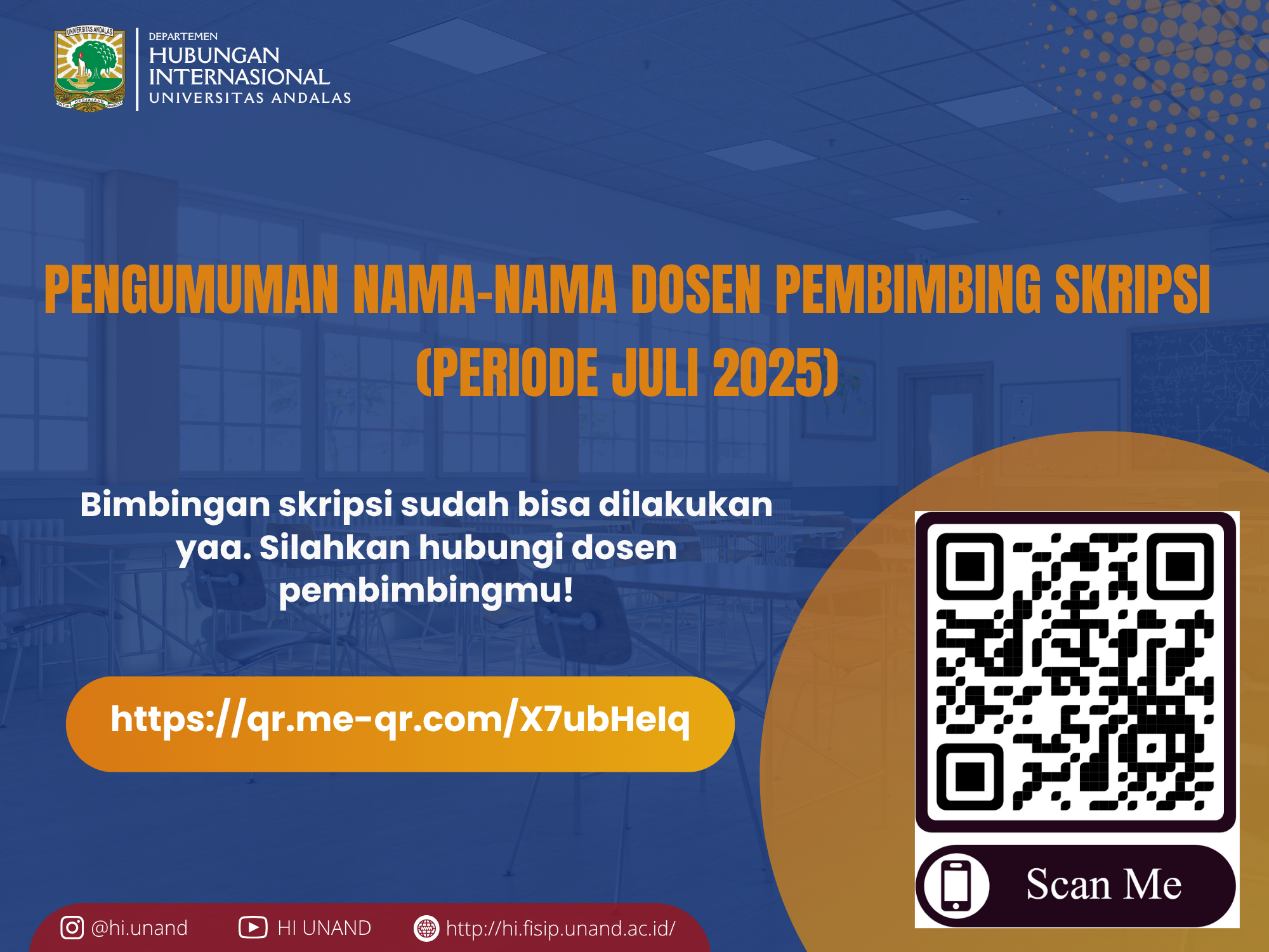 Pengumuman Resmi: Daftar Dosen Pembimbing Skripsi Periode Juli 2025 Telah Diterbitkan!