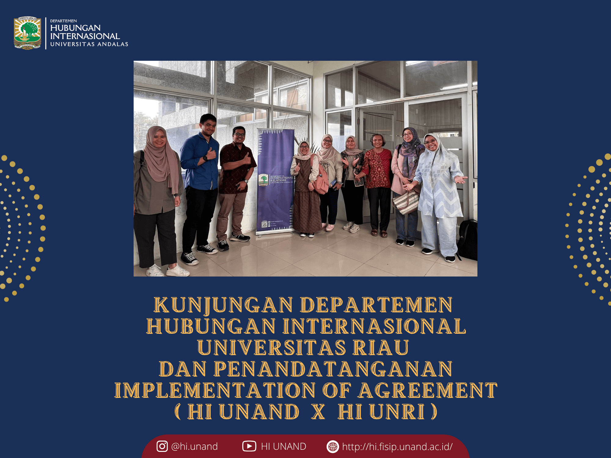 Departemen Hubungan Internasional Universitas Andalas dan Universitas Riau Resmi Tandatangani Implementation of Agreement untuk Memperkuat Kolaborasi Akademik dan Riset Antar Perguruan Tinggi!
