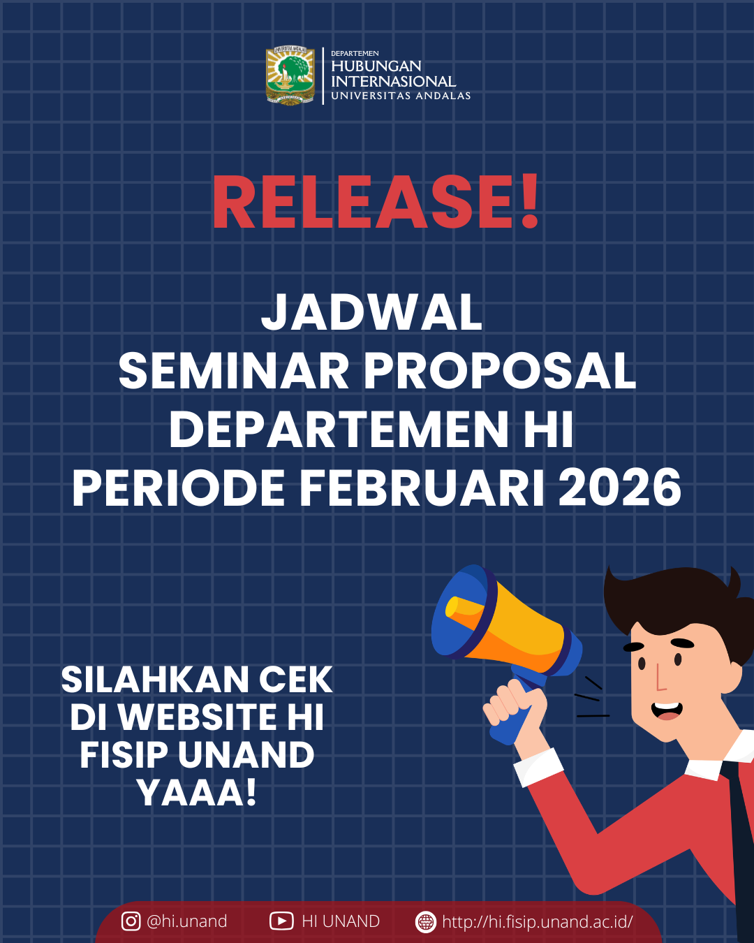 ✨ Jadwal Seminar Proposal Periode Februari 2026: Langkah Awal Mahasiswa HI Menuju Riset Berkualitas dan Berdaya Saing Global
