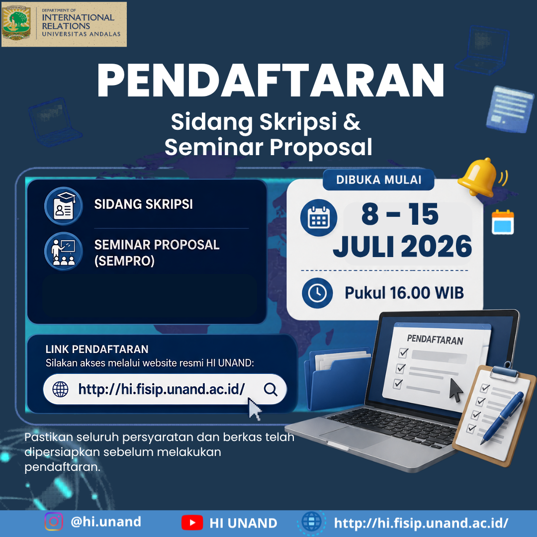 Pendaftaran Sidang Skripsi dan Seminar Proposal Periode Juli 2026 Resmi Dibuka