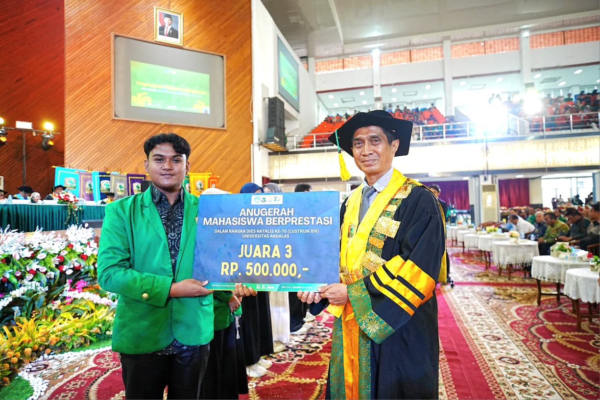 🏆 Mahasiswa HI FISIP UNAND Raih Juara 3 Mahasiswa Berprestasi 2026 dalam Rangka Dies Natalis ke-70 Universitas Andalas